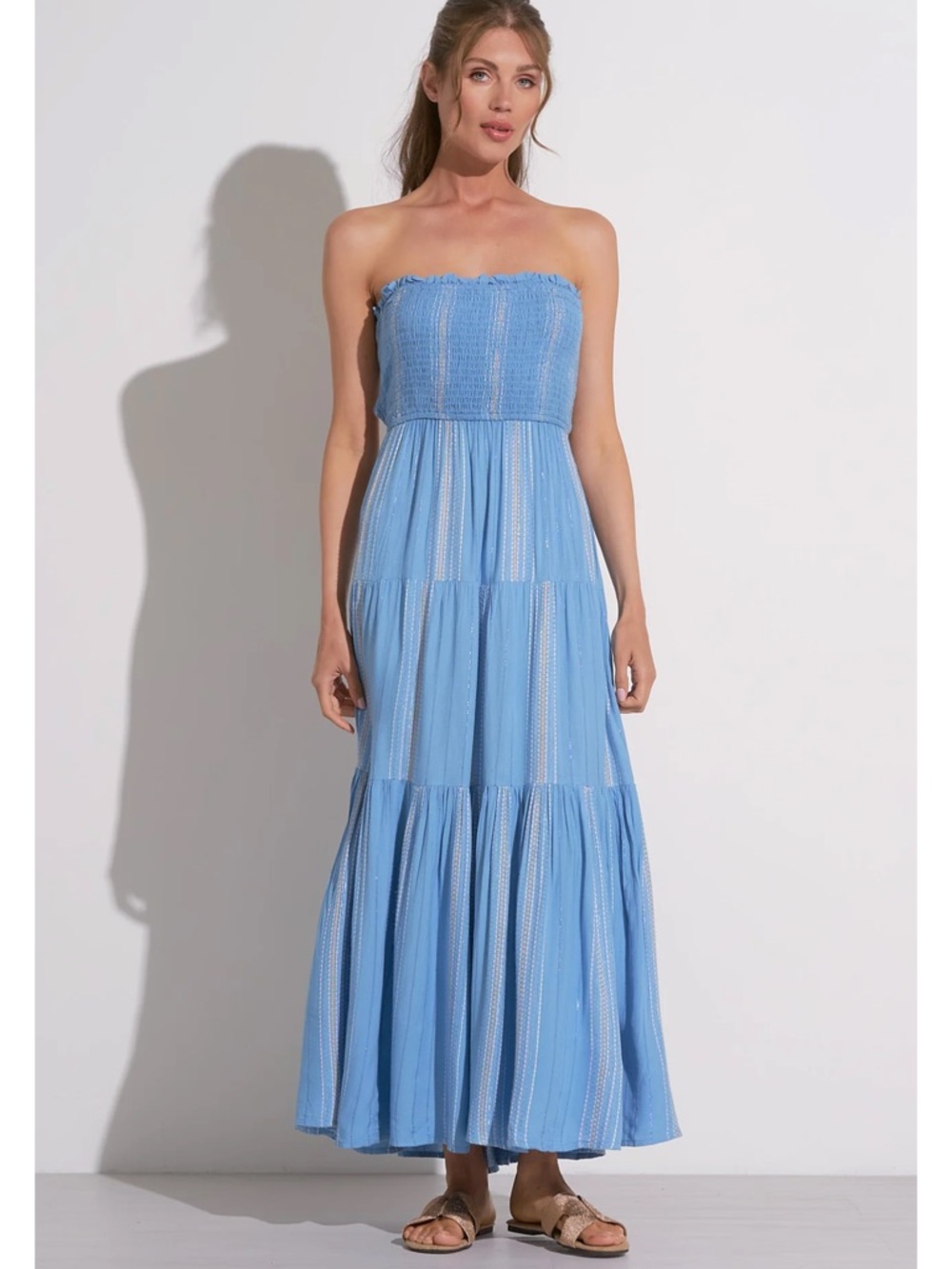 Elan Aria Strapless Maxi Dress